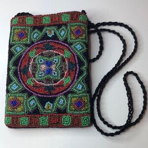 VINTAGE Christiana Multicolor Beaded Crossbody or Shoulder Bag NWT